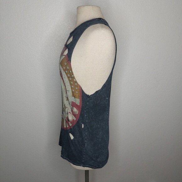 Coca Cola Womens Tank Top Small The Classic Grey Distressed Holes Party Favorite - Picture 4 of 12